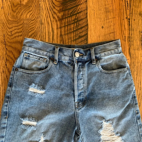 Pacsun denim shorts, jean, cutoffs, high rise boy shorts - Picture 3 of 7